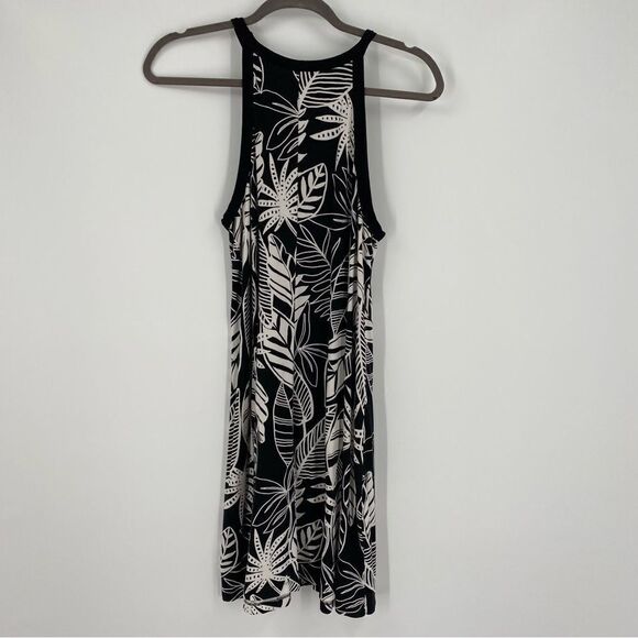 Old Navy Women’s High Halter Neck Sleeveless Mini Tropical Print Dress size M - Picture 3 of 3